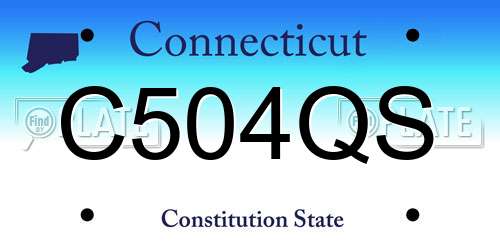 C504QS Connecticut License Plate