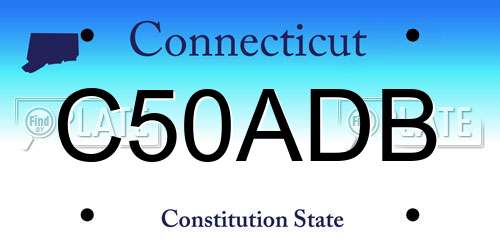 C50ADB Connecticut License Plate