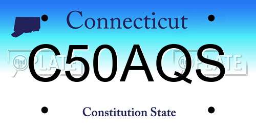 C50AQS Connecticut License Plate