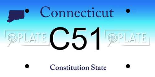 C51 Connecticut License Plate