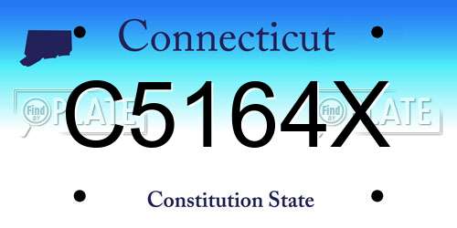 C5164X Connecticut License Plate