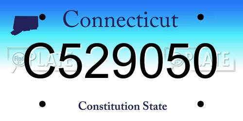 C529050 Connecticut License Plate