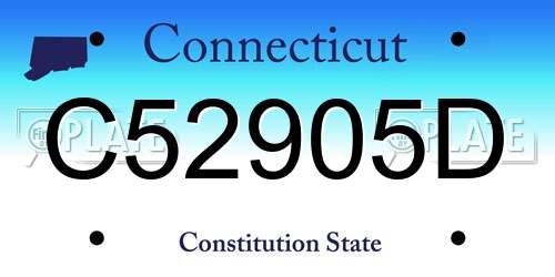 C52905D Connecticut License Plate