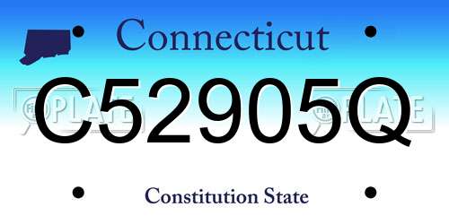 C52905Q Connecticut License Plate