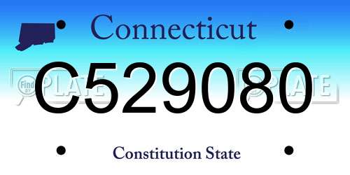 C529080 Connecticut License Plate