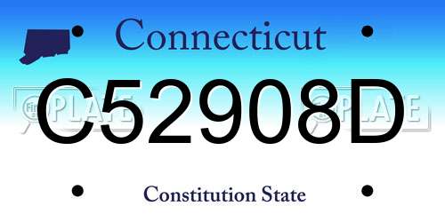 C52908D Connecticut License Plate