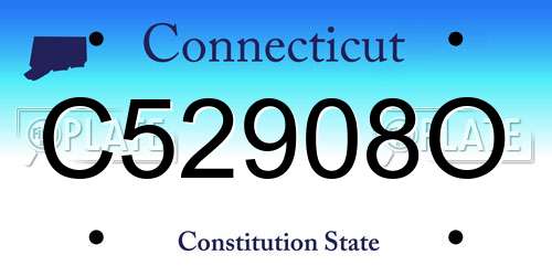 C52908O Connecticut License Plate