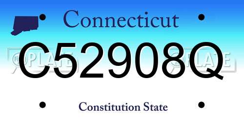 C52908Q Connecticut License Plate