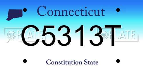 C5313T Connecticut License Plate