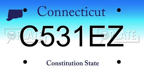 C531EZ Connecticut License Plate