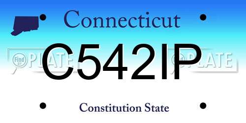 C542IP Connecticut License Plate