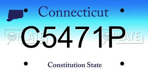 C5471P Connecticut License Plate