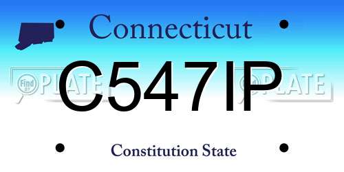 C547IP Connecticut License Plate