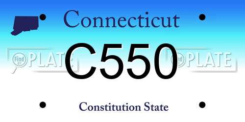 C550 Connecticut License Plate
