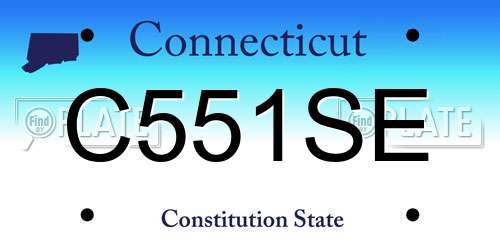 C551SE Connecticut License Plate