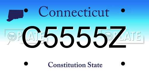 C5555Z Connecticut License Plate