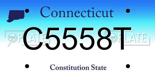 C5558T Connecticut License Plate
