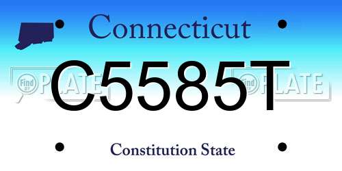 C5585T Connecticut License Plate
