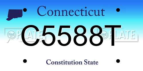 C5588T Connecticut License Plate