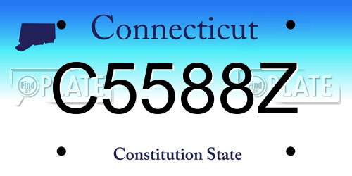 C5588Z Connecticut License Plate