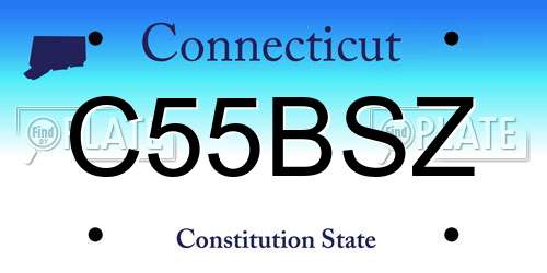 C55BSZ Connecticut License Plate