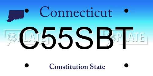 C55SBT Connecticut License Plate