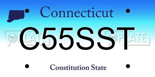 C55SST Connecticut License Plate