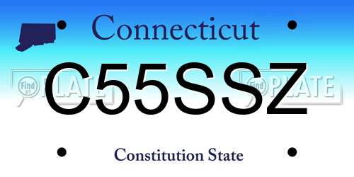 C55SSZ Connecticut License Plate
