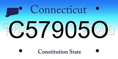 C57905O Connecticut License Plate