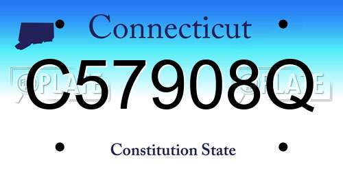C57908Q Connecticut License Plate