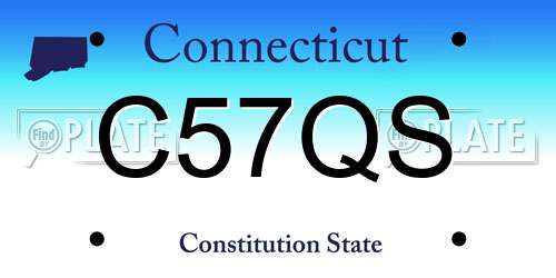 C57QS Connecticut License Plate