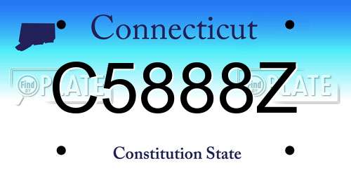 C5888Z Connecticut License Plate