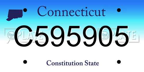 C595905 Connecticut License Plate
