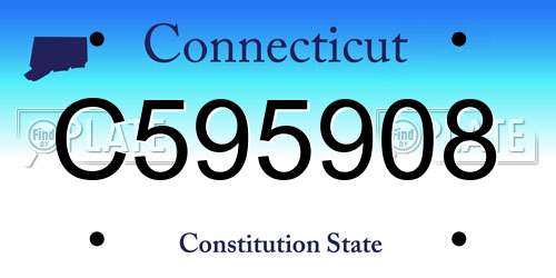 C595908 Connecticut License Plate