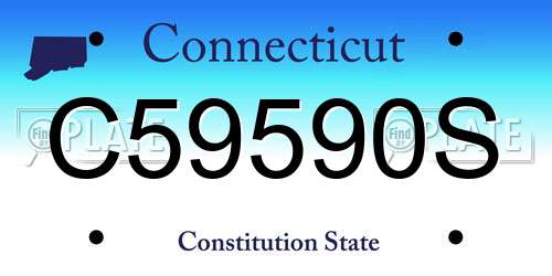 C59590S Connecticut License Plate