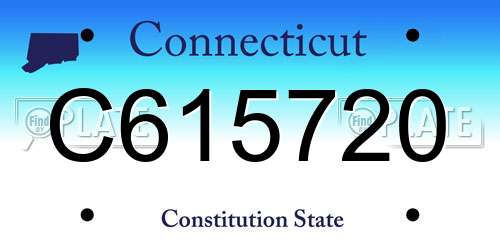 C615720 Connecticut License Plate
