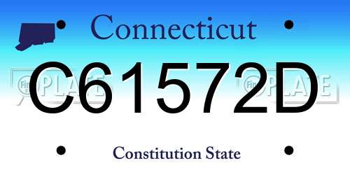 C61572D Connecticut License Plate