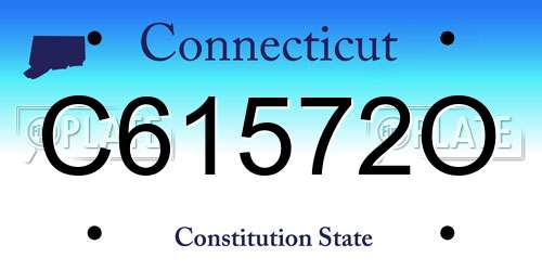 C61572O Connecticut License Plate