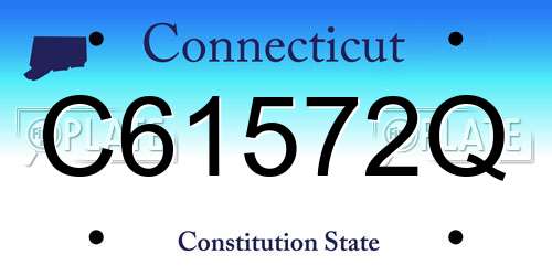 C61572Q Connecticut License Plate