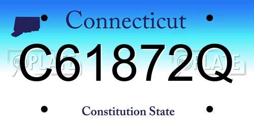 C61872Q Connecticut License Plate