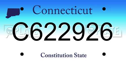 C622926 Connecticut License Plate