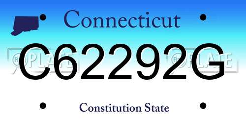 C62292G Connecticut License Plate