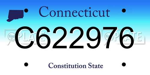C622976 Connecticut License Plate