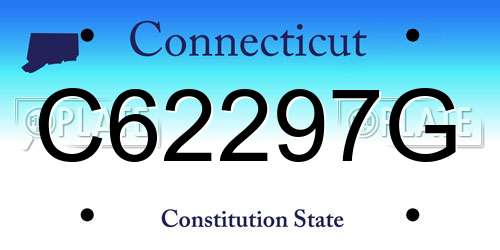 C62297G Connecticut License Plate