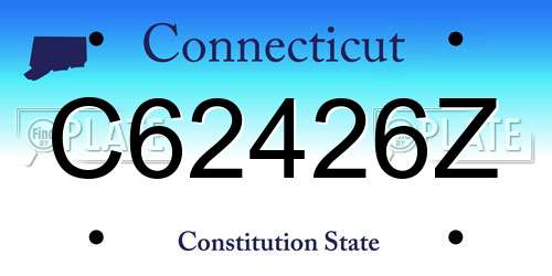 C62426Z Connecticut License Plate