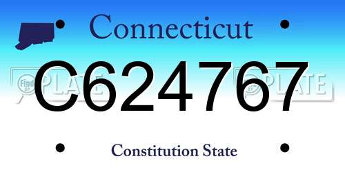 C624767 Connecticut License Plate