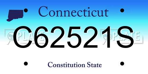 C62521S Connecticut License Plate