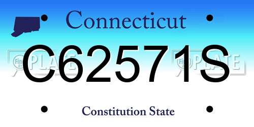 C62571S Connecticut License Plate