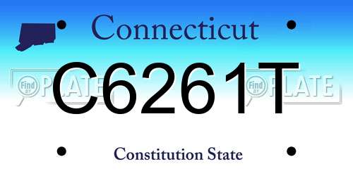 C6261T Connecticut License Plate
