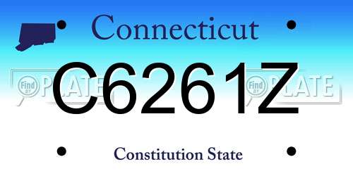 C6261Z Connecticut License Plate